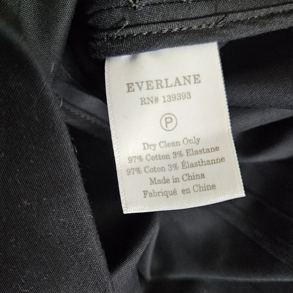 Everlane Black Fit Flare Dress Sleeveless Crew Neck Pockets Size 0 - Picture 11 of 12